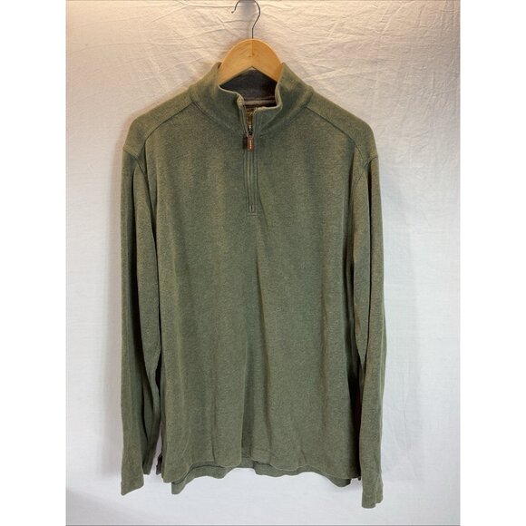 J Crew Shirt Men's Cotton Sueded Jersey 1/4‎ Zip Long Sleeve Collared Pullover L - Picture 1 of 11